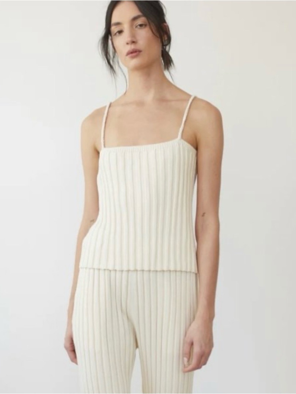 NWT Wol hide wide rib cami ecru